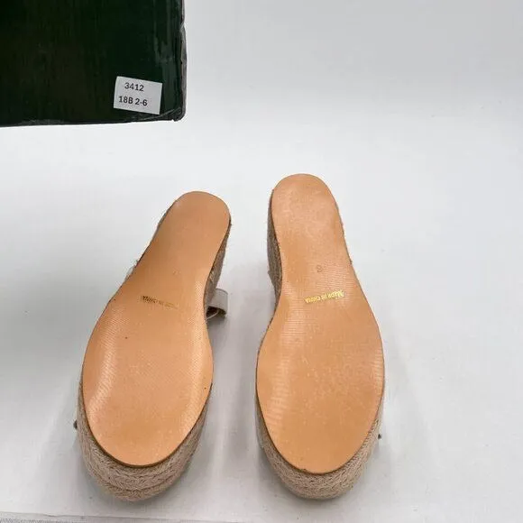 FSJ White Open Toe Platform Wedge High Heel Espadrilles Sandals Ankle Strap Shoe