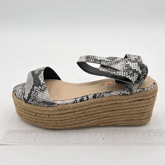 FSJ Women Chic Open Toe Platform Wedge High Heel Espadrilles Sandals Fashion Ank