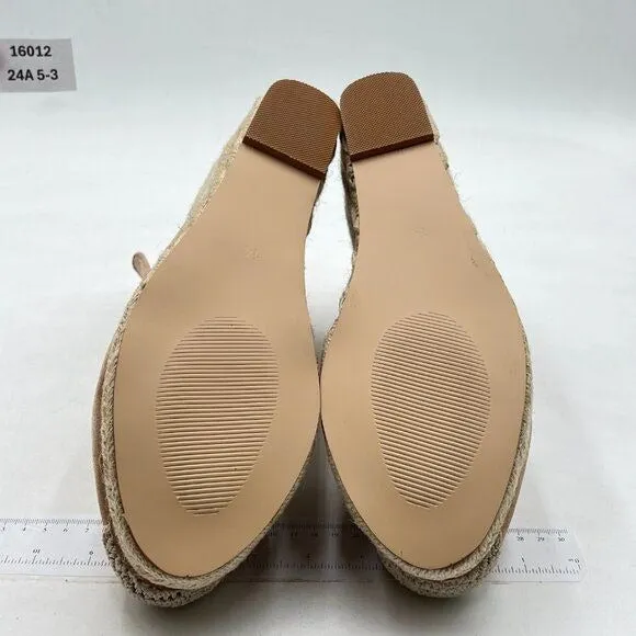 FSJ Women Closed Toe Espadrilles Dressy Wedge Sandal Ankle Strap Buckle Brown