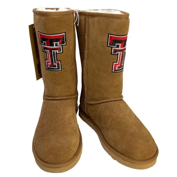 GAMEDAY BOOTS Texas Tech University Shearling Lined Roadie Boots NEW Size 8