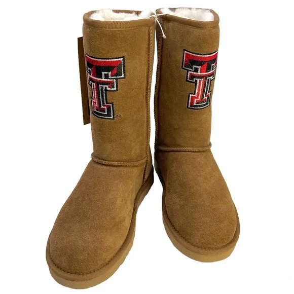 GAMEDAY BOOTS Texas Tech University Shearling Lined Roadie Boots NEW Size 8