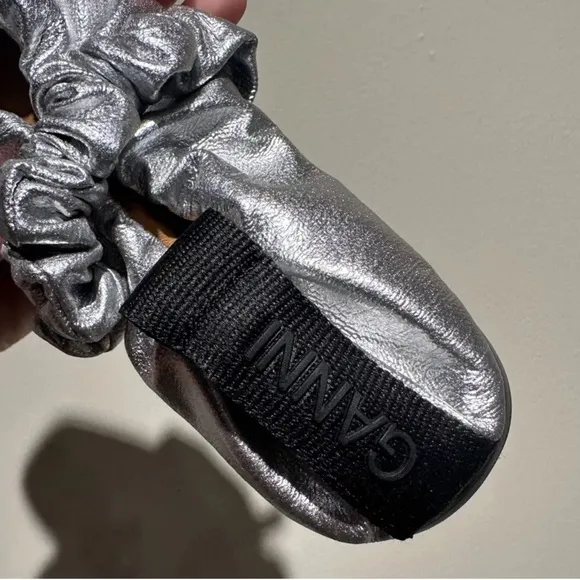 GANNI Silver Ballet Flats 7US