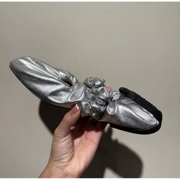 GANNI Silver Ballet Flats 7US
