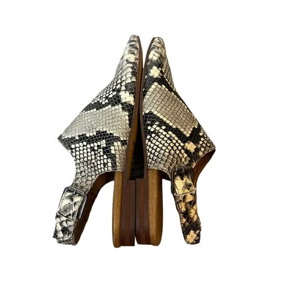 Gee Wawa for Anthropologie snakeskin Slingback flats sz 6