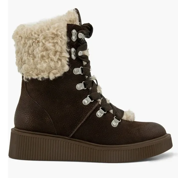 Gentle Souls by Kenneth Cole Women's Behann Alpine Lace-up Boots Size 6