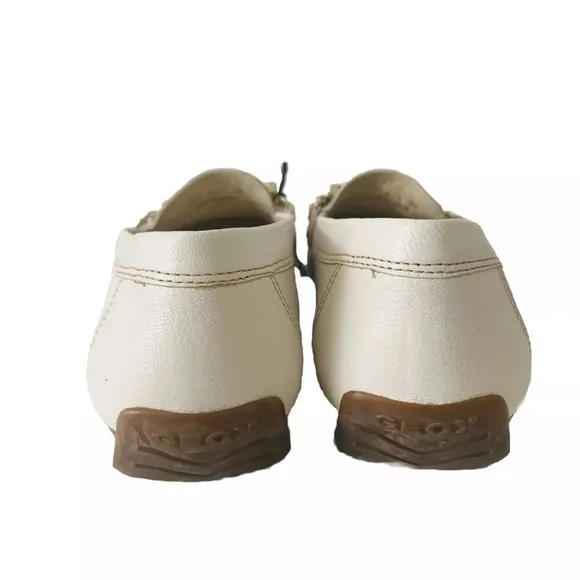 Geox Respira   Grip Leather Loafers Women Size US 8 EU 38 White Slip On Casual