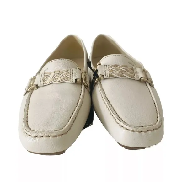 Geox Respira   Grip Leather Loafers Women Size US 8 EU 38 White Slip On Casual
