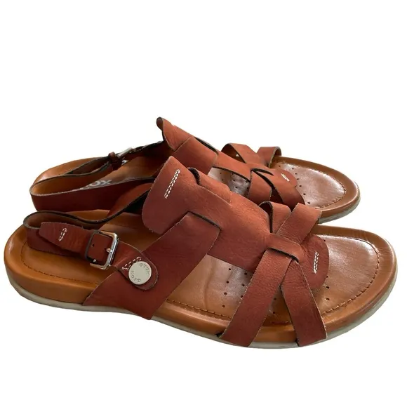 Geox Respira Rich Brown Sandals Size 42 / 11