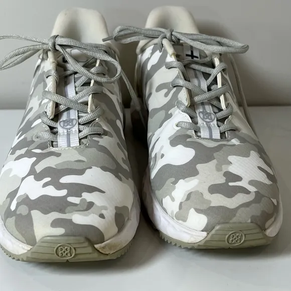 G/FORE Men’s 10.5 MG4 Spikeless Camo Golf Shoe Gray &amp; White Barely Used
