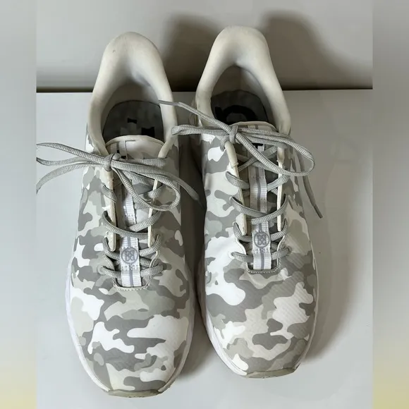 G/FORE Men’s 10.5 MG4 Spikeless Camo Golf Shoe Gray &amp; White Barely Used
