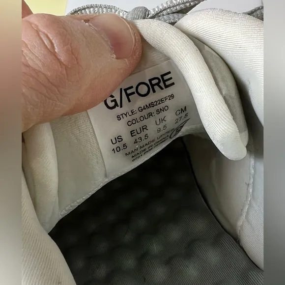 G/FORE Men’s 10.5 MG4 Spikeless Camo Golf Shoe Gray &amp; White Barely Used
