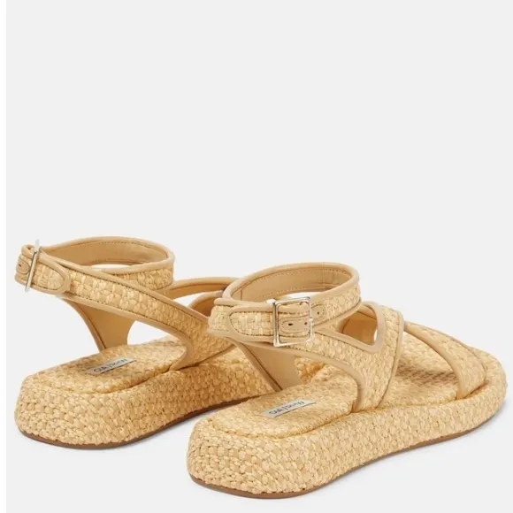 Gia Borghini Tan Sporty Sandals with Platform Sole