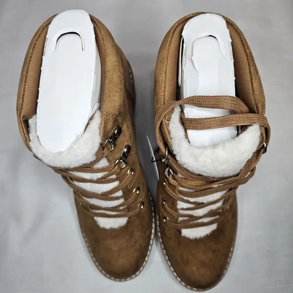 Giani Bernini Valentena Ankle Lugged Sole Combat &amp; Lace-up Boots NWT