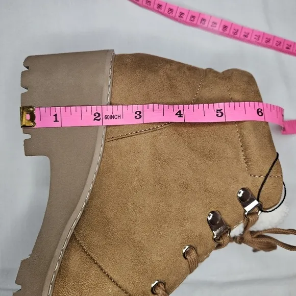 Giani Bernini Valentena Ankle Lugged Sole Combat &amp; Lace-up Boots NWT