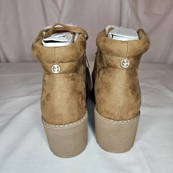 Giani Bernini Valentena Ankle Lugged Sole Combat &amp; Lace-up Boots NWT