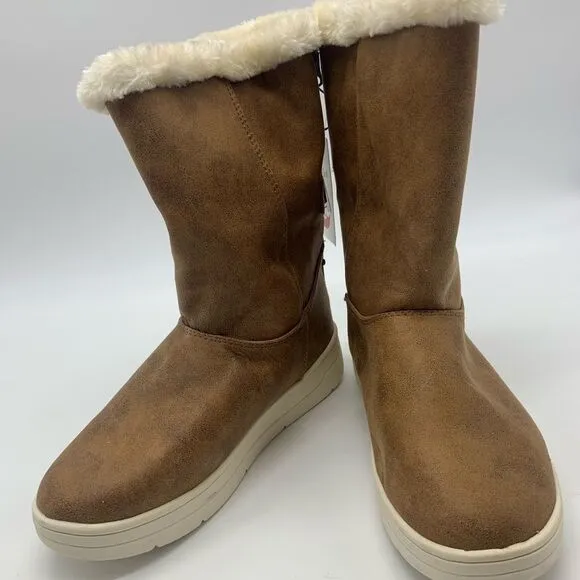 Girls Aleka Faux-Suede Shearling Style Boots