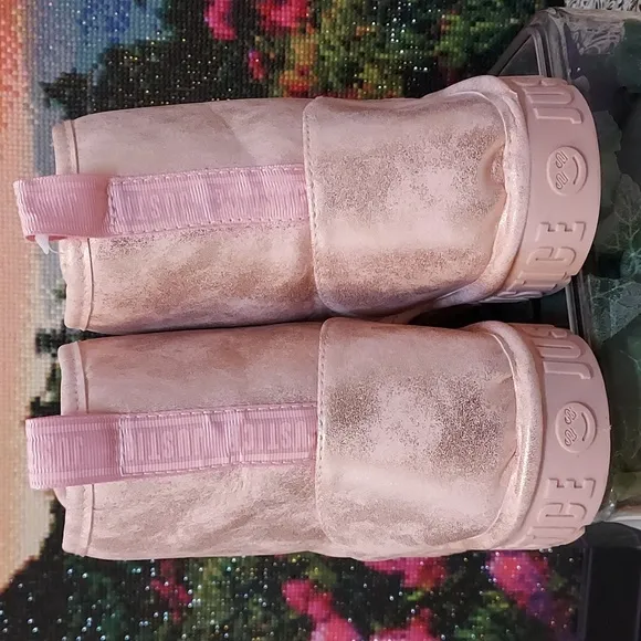 Girls Justice Platform Faux Shearling Beaded Boot