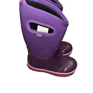 Girls Kids bogs classic purple rain snow boots size 12 child