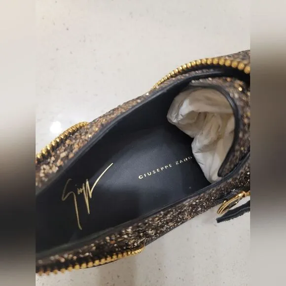 Giuseppe Zanotti Hilary Oxford Nero women's loafers US Size 40 New