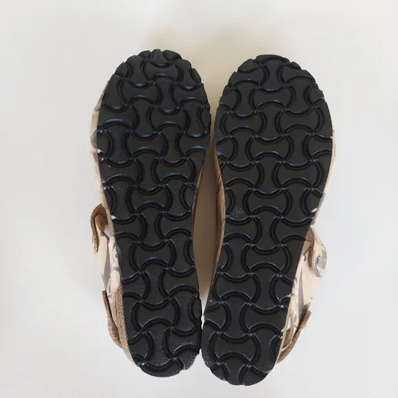 Goby Shoes - Genuine Leather Floral Strap Sandals