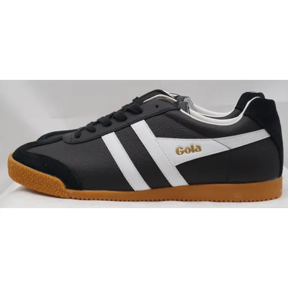 Gola Classics Harrier Leather Low Pro Retro Mens Sneakers Black White US 10.5