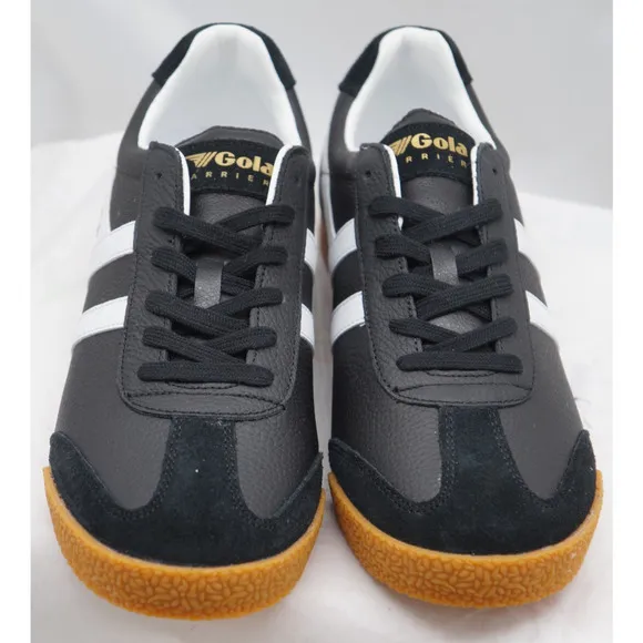 Gola Classics Harrier Leather Low Pro Retro Mens Sneakers Black White US 10.5