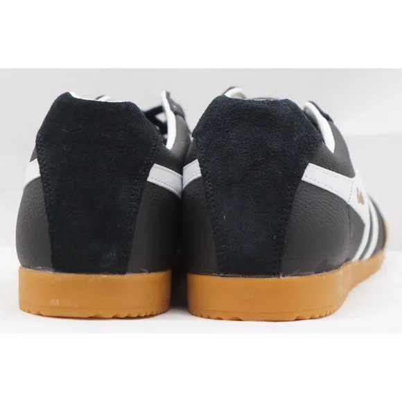 Gola Classics Harrier Leather Low Pro Retro Mens Sneakers Black White US 10.5