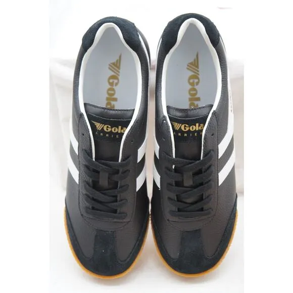 Gola Classics Harrier Leather Low Pro Retro Mens Sneakers Black White US 10.5