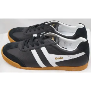 Gola Classics Harrier Leather Low Pro Retro Mens Sneakers Black White US 10.5