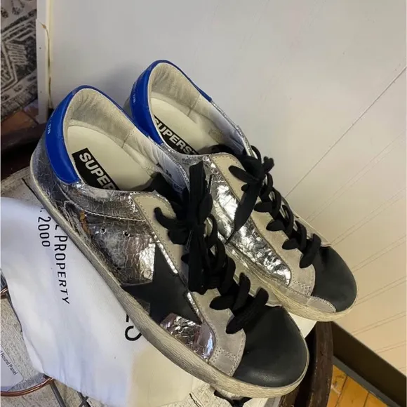 Golden Goose - Sz. 41 - Superstar Sneakers - Metallic Blue