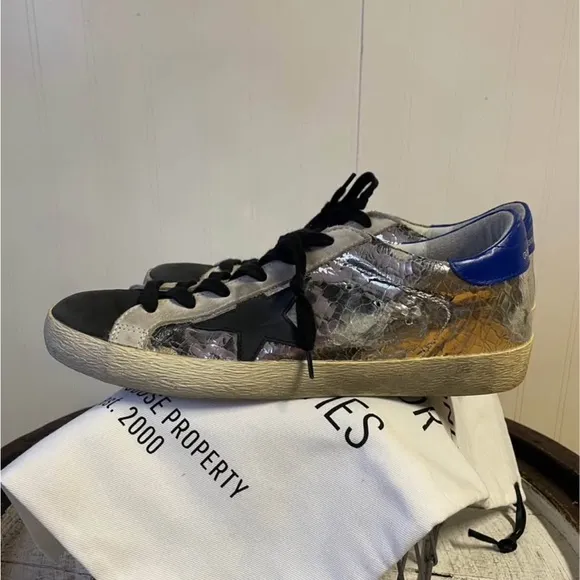 Golden Goose - Sz. 41 - Superstar Sneakers - Metallic Blue