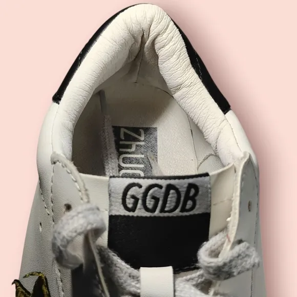 Golden Goose White and Brown Sneakers with Retro Design Size 40 Europe