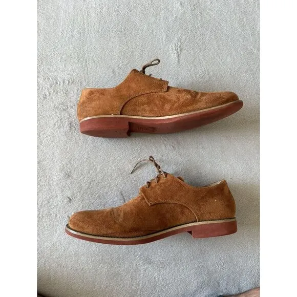Good Guys Men's Size 12 Aponi Brandy Derby Vegan Suede‎ Preppy Sustainable