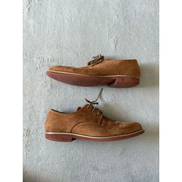 Good Guys Men's Size 12 Aponi Brandy Derby Vegan Suede‎ Preppy Sustainable