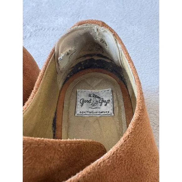 Good Guys Men's Size 12 Aponi Brandy Derby Vegan Suede‎ Preppy Sustainable