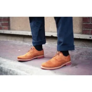 Good Guys Men's Size 12 Aponi Brandy Derby Vegan Suede‎ Preppy Sustainable