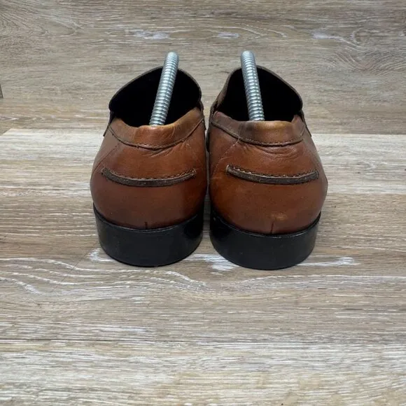 Gordon Rush Brown Leather Penny Loafer Men's Size 9.5