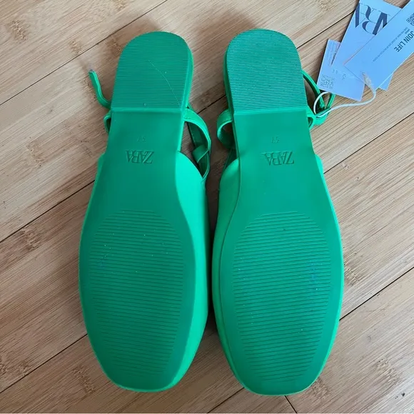 GORGEOUS ZARA NWT Bejeweled Slingback Ballet Flats Shoes