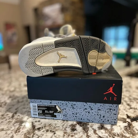 Gray and Cream Air Jordan Sneakers