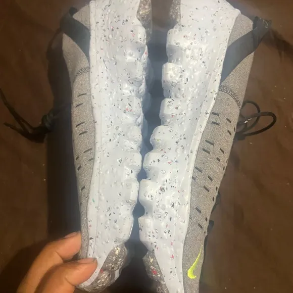 Gray and Yellow Athletic Sneaker Nike Space Hippie fits men size 10.5