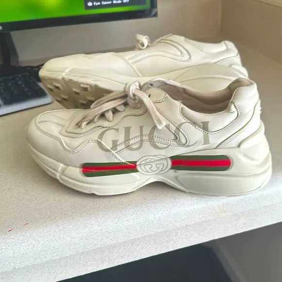 Gucci Cream Sneakers Rhyton