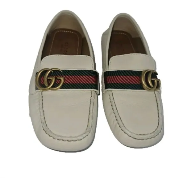 Gucci GG Marmont Web Driver Loafers SZ 37