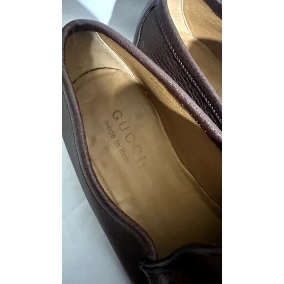 Gucci Horsebit Loafers Brown/ Silver Sz. 8 1/2
