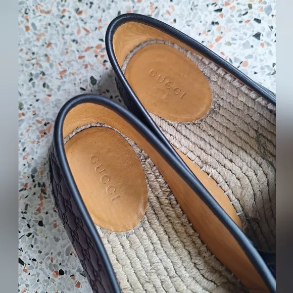 Gucci Microguccissima Leather Espadrille