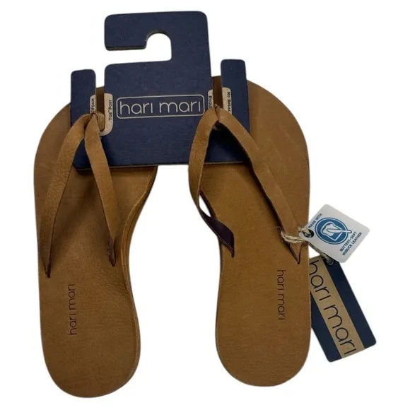 Hari Mari Meadows Tobacco Flip Flop Sandals Shoe NWT Size: 6