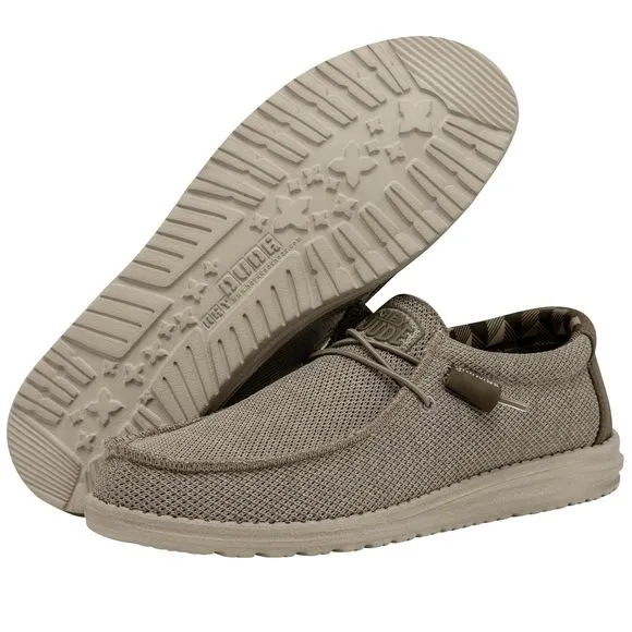 HEY DUDE MEN'S WALLY SOX BEIGE SIZE 11 | MEN’S SHOES | MEN'S LACE UP LOAFER