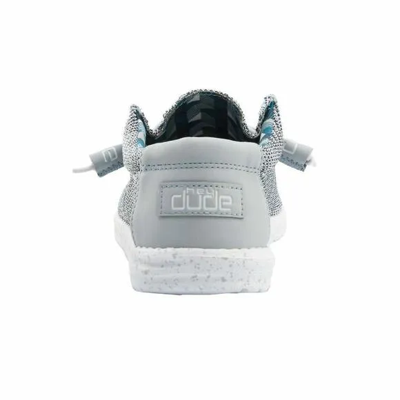 HEY DUDE MEN'S WALLY SOX ICE GREY SIZE 9 | MEN’S SHOES | MEN'S LACE UP LOAF