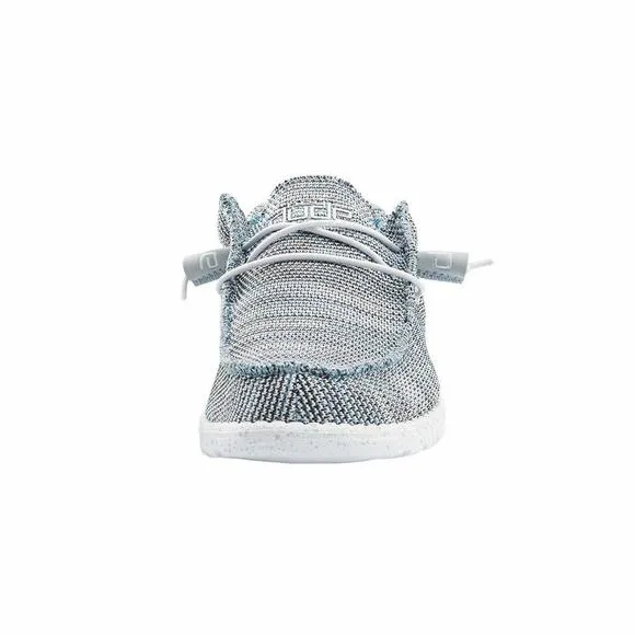 HEY DUDE MEN'S WALLY SOX ICE GREY SIZE 9 | MEN’S SHOES | MEN'S LACE UP LOAF