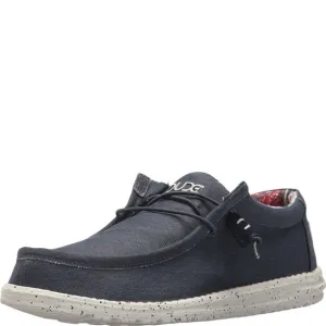 HEY DUDE MEN'S WALLY STRETCH BLUE SIZE 11 | MEN’S SHOES | MEN'S LACE UP LOA