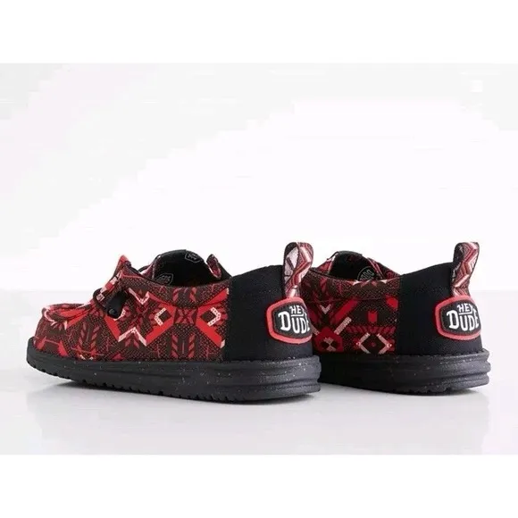 Hey Dude Shoes Mens 9 Red Wally Crimson Loafers Casual